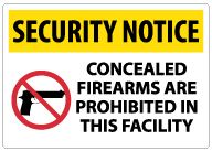 Concealed Firearms Are Prohibited In This Facility